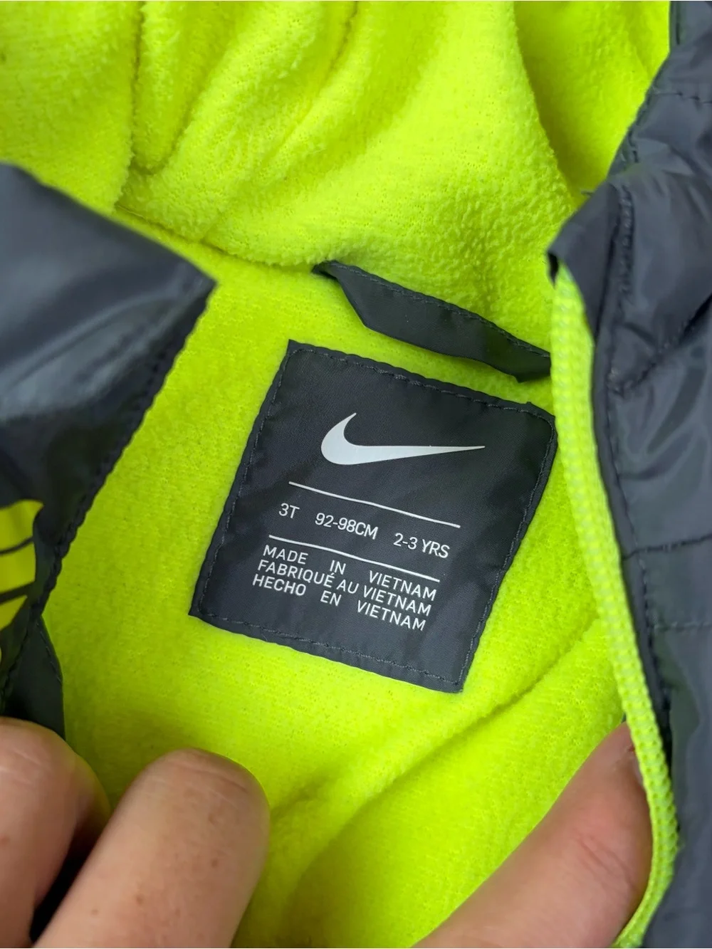 Nike 3T Puffer Coat Boys Grey